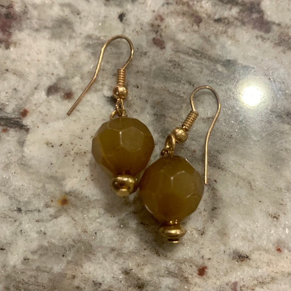 Gold & Brown Earrings